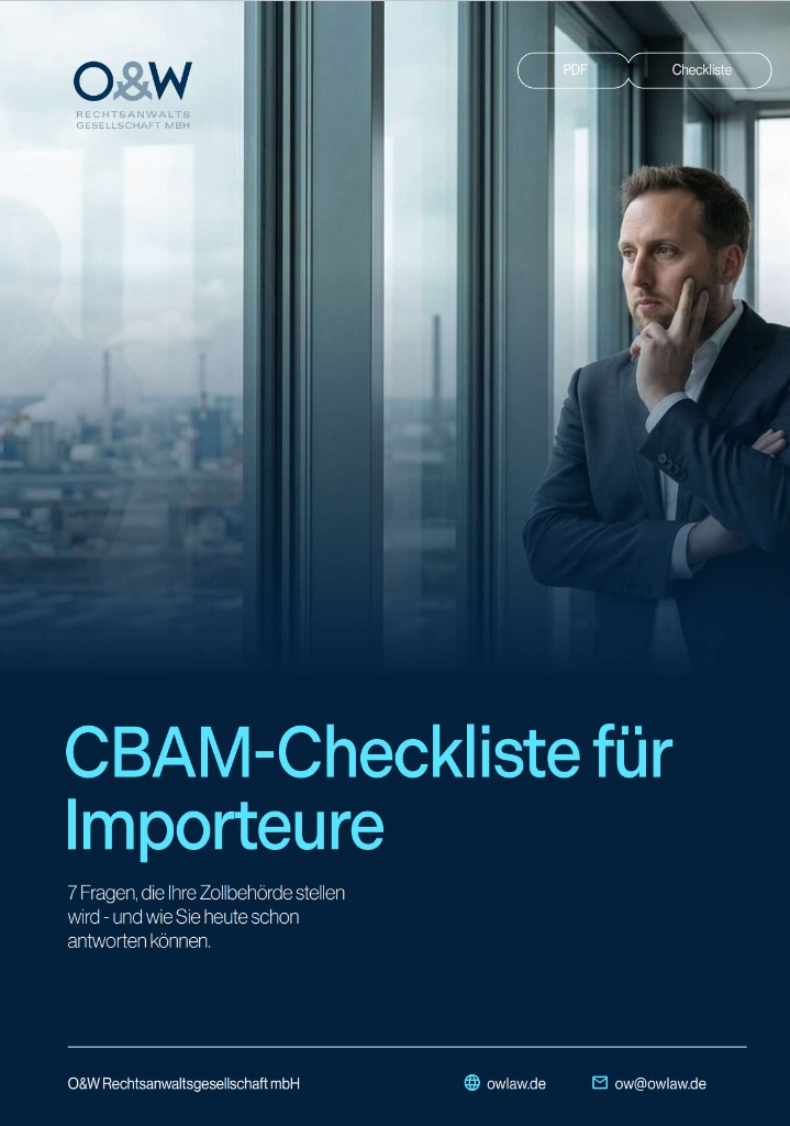 CBAM-Checkliste für Importeure – Cover
